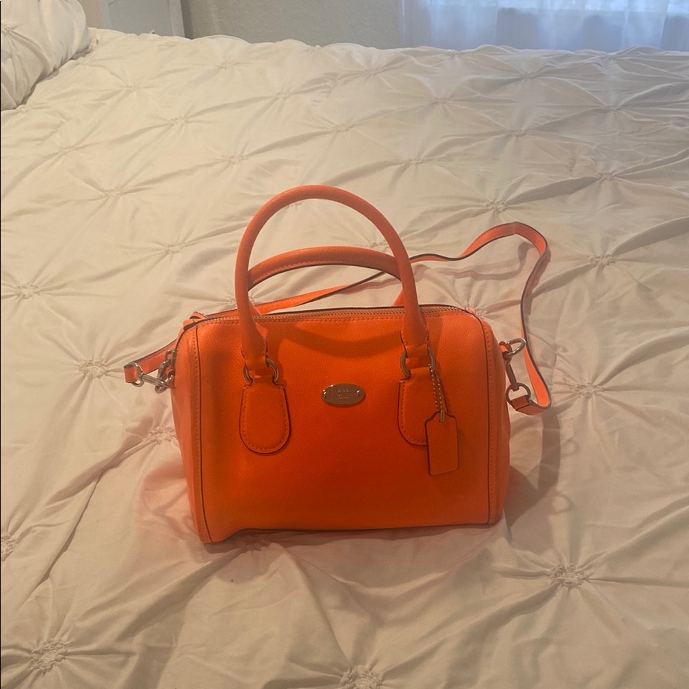 Coach Orange Satchel Bag